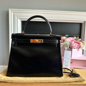 SOLD Hermes Kelly 28 Box with Gold hardware